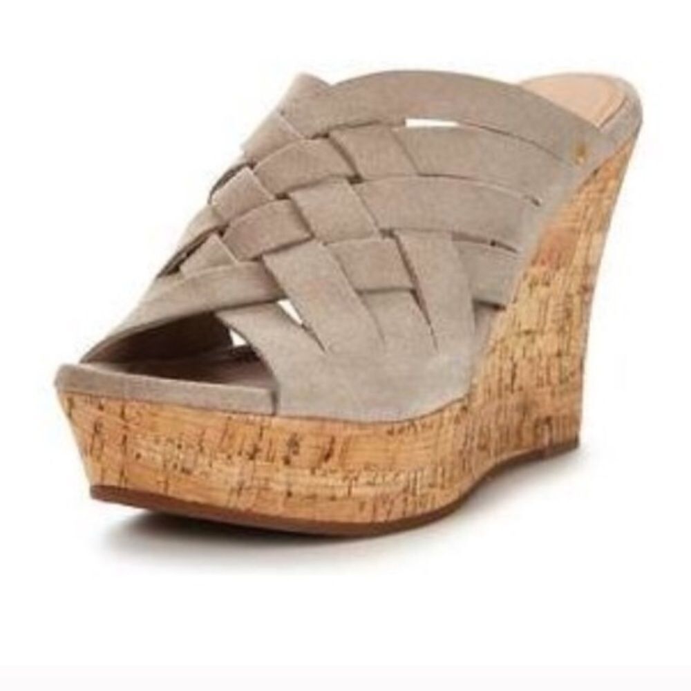 NWB UGG Tan Wedge Sandal